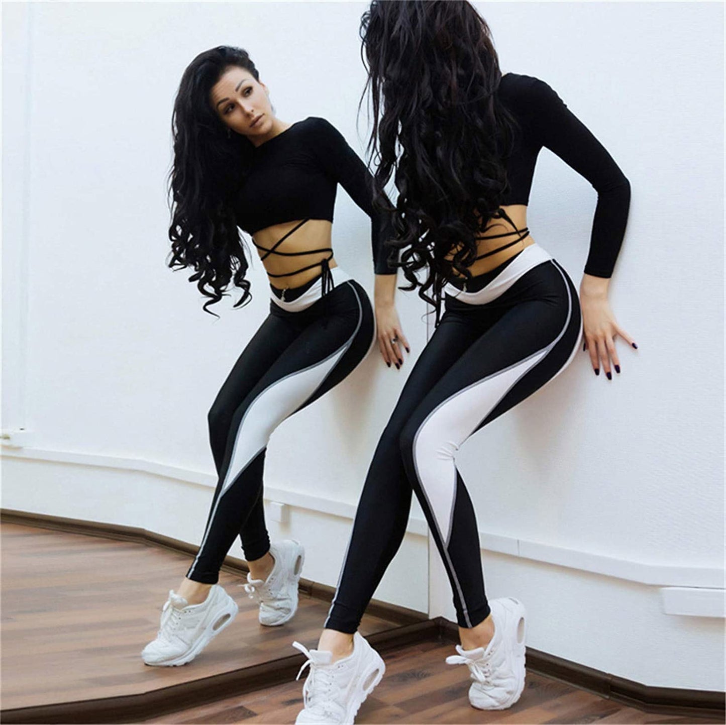 Gellmall Women's High Waist Heart-Shaped Push-Up Yoga Leggings