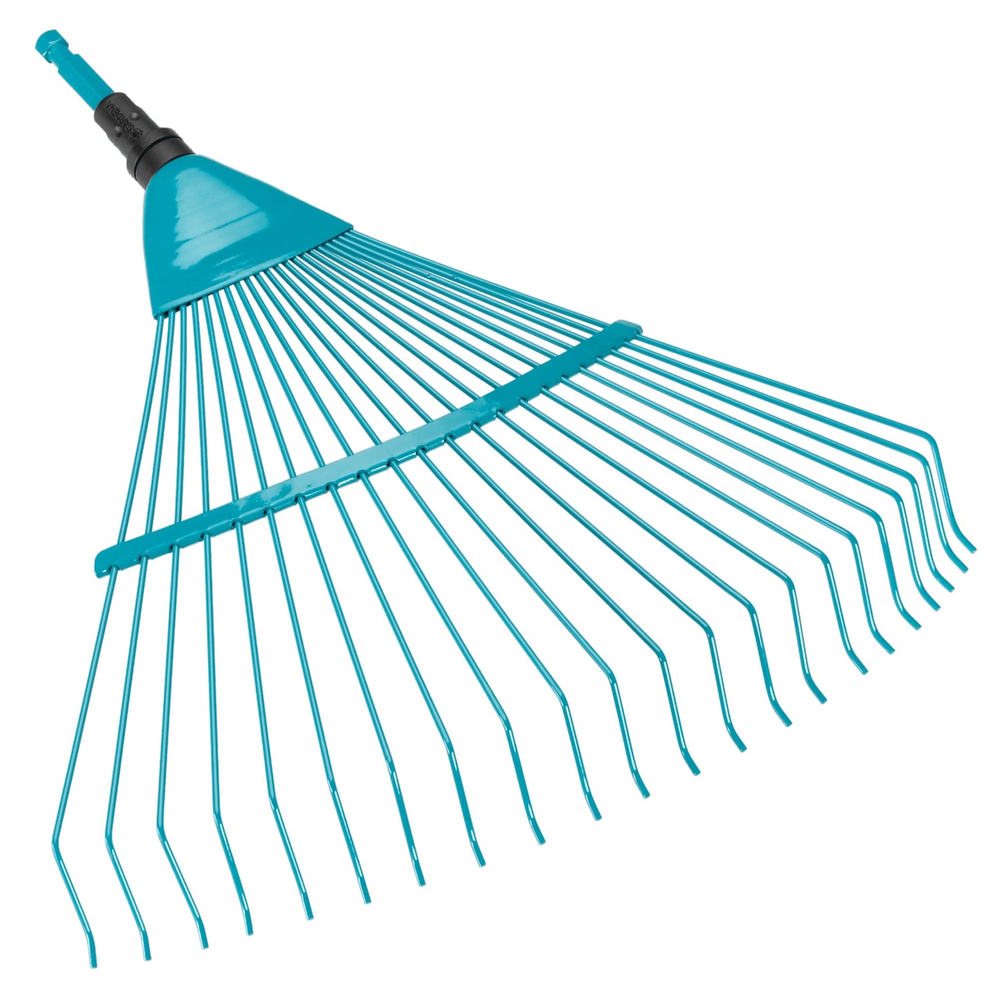 Gardena combisystem-Rechenbesen: Handlicher Zinkenbesen zum Zusammenfegen von Laub und Grasschnitt, mit robusten Kunststoffzinken, Arbeitsbreite 43 cm (3101-20)