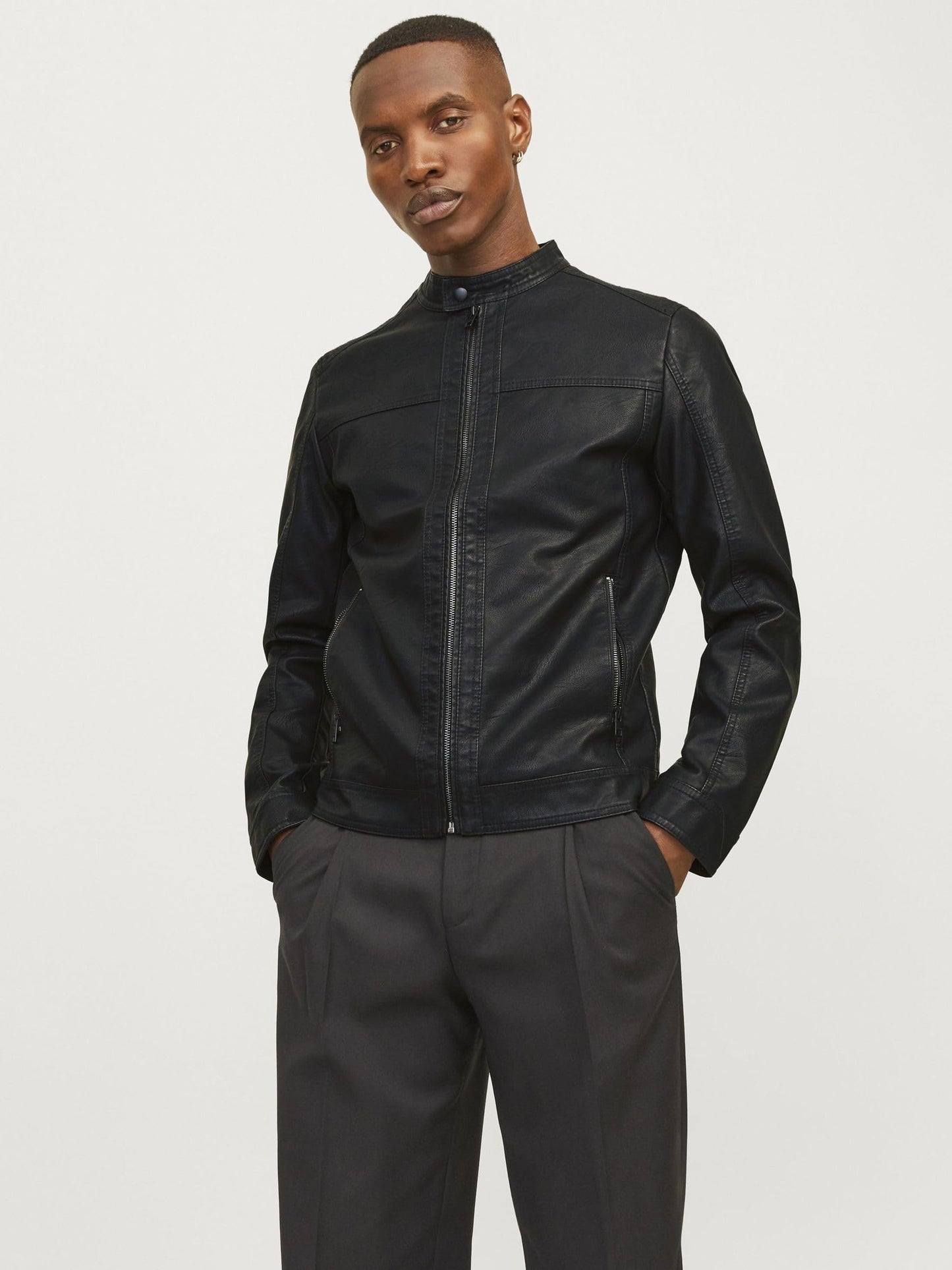 JACK & JONES Men's Faux Leather Jacket