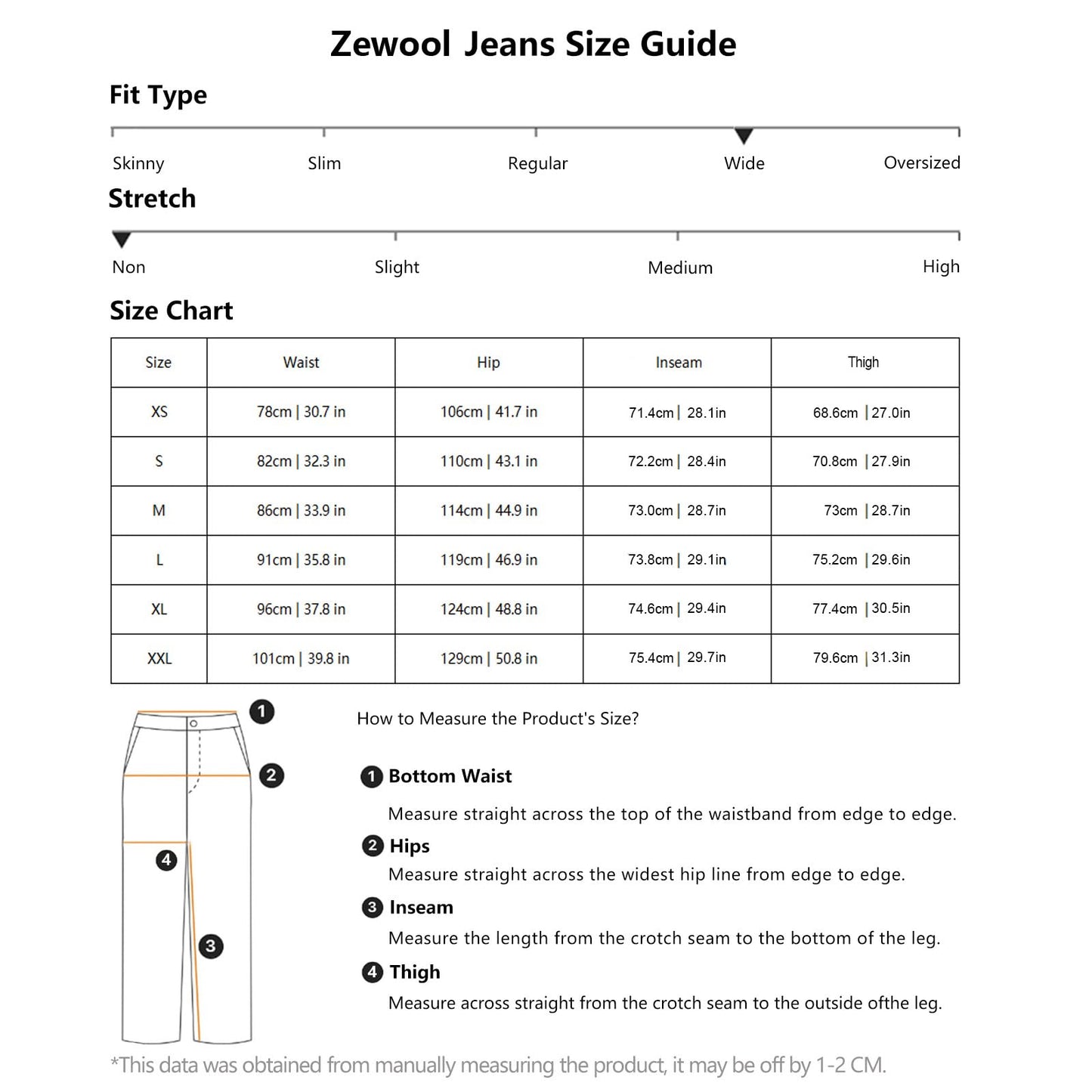Zewool Men’s Distressed Baggy Jeans