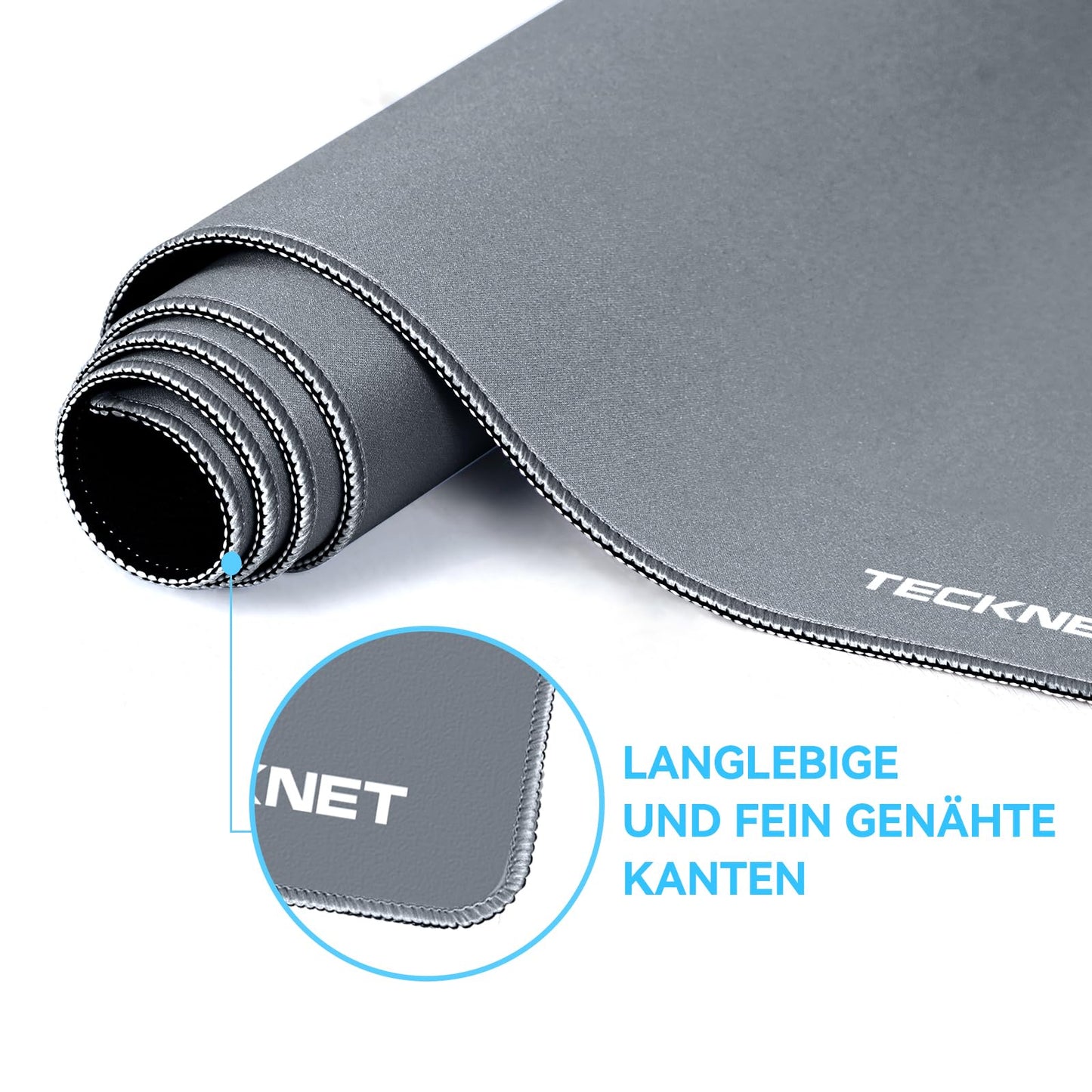 TECKNET Mauspad XXL Speed Gaming, 900x400 mm Schreibtischunterlage Schwarz, Gamer Mouse Pad, Wasserdicht mousepad, Spezielle Oberfläche Verbessert Präzision und Geschwindigkeit, rutschfeste Gummibasis