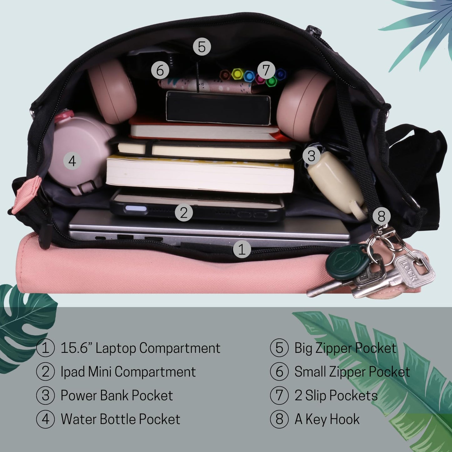 ITSHINY Waterproof Women’s Daypack – 16L Stylish Laptop Backpack