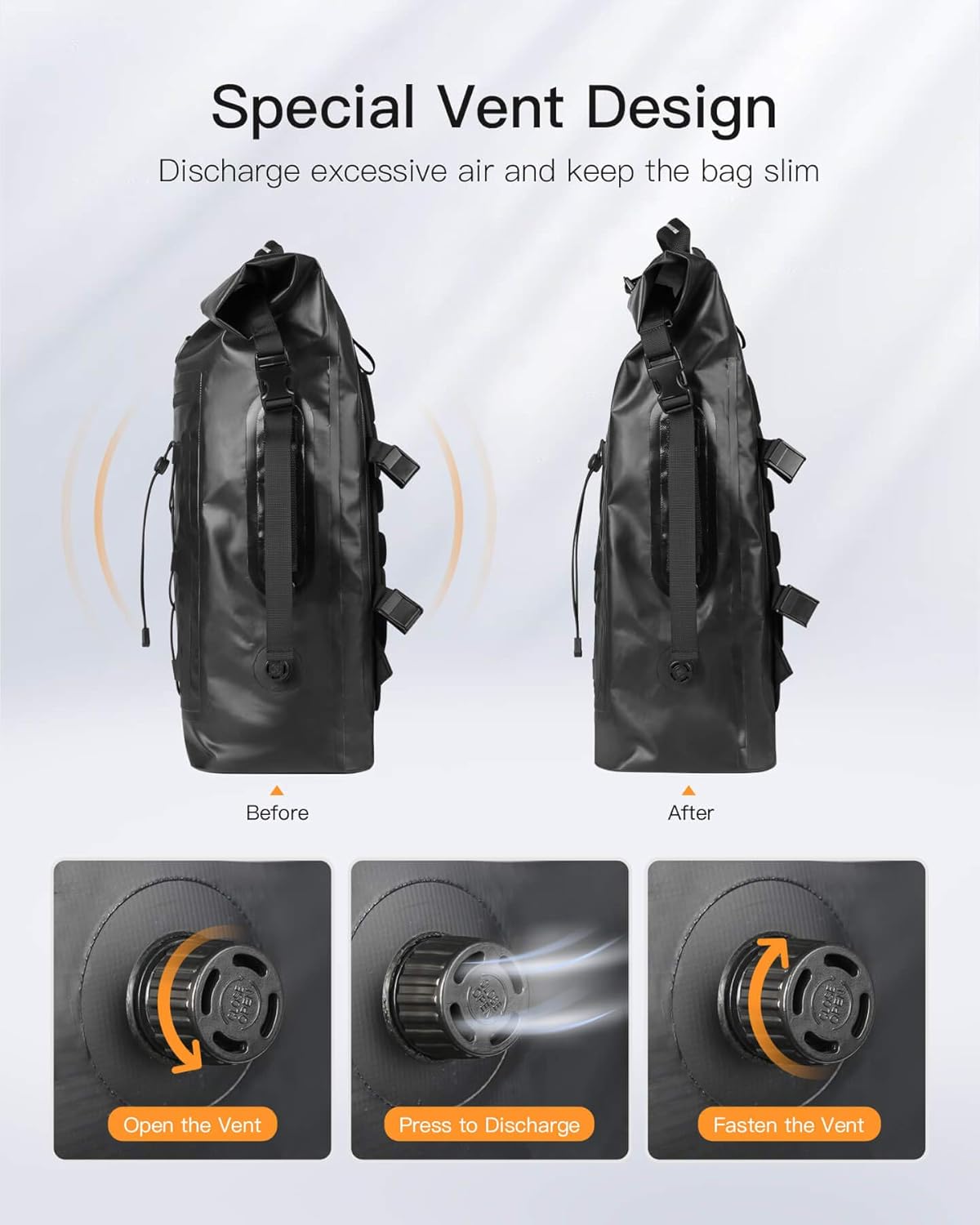 Inateck Rolltop Backpack for Men