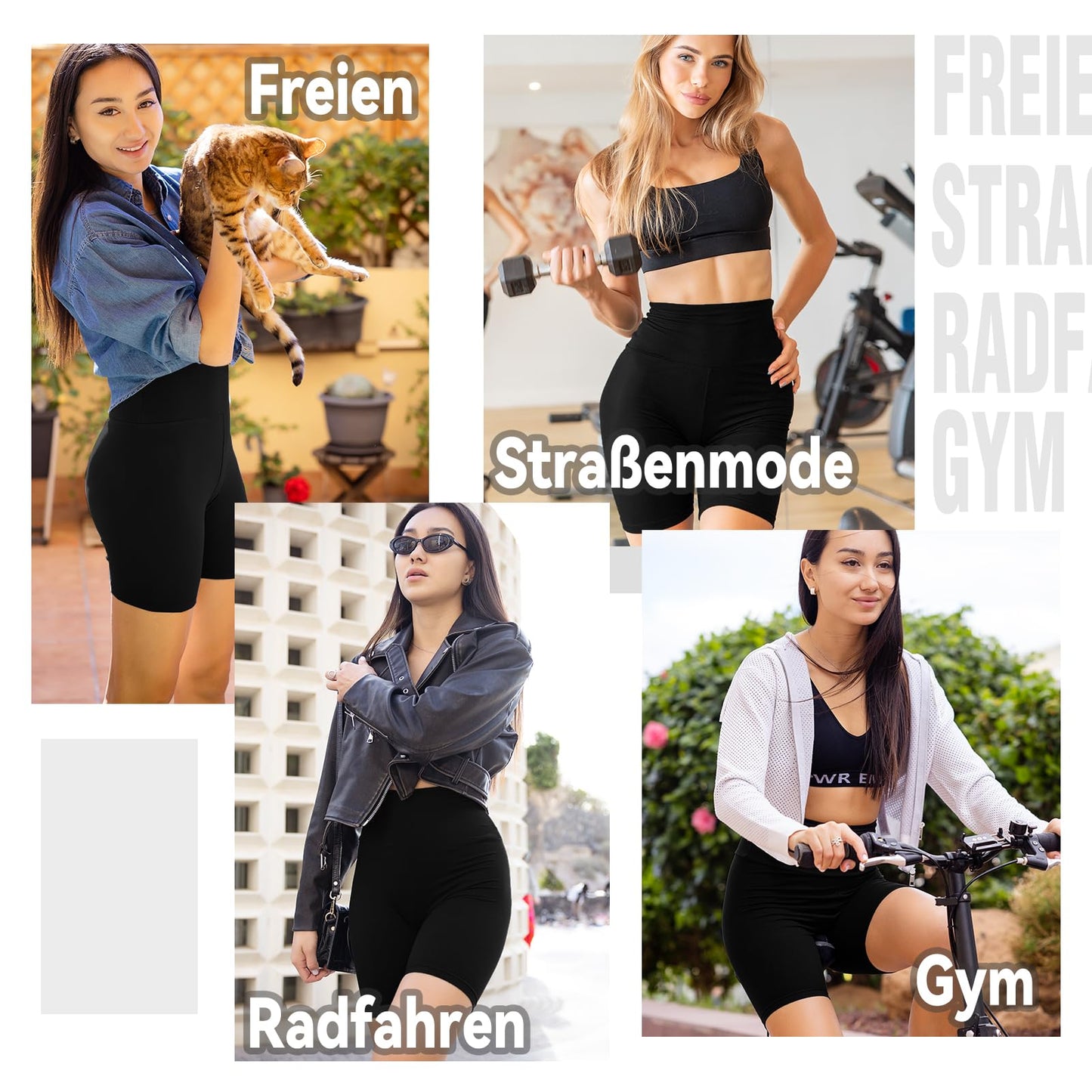 Women's High-Waist Cycling Shorts – Comfortable, Opaque Leggings for Yoga & Fitness