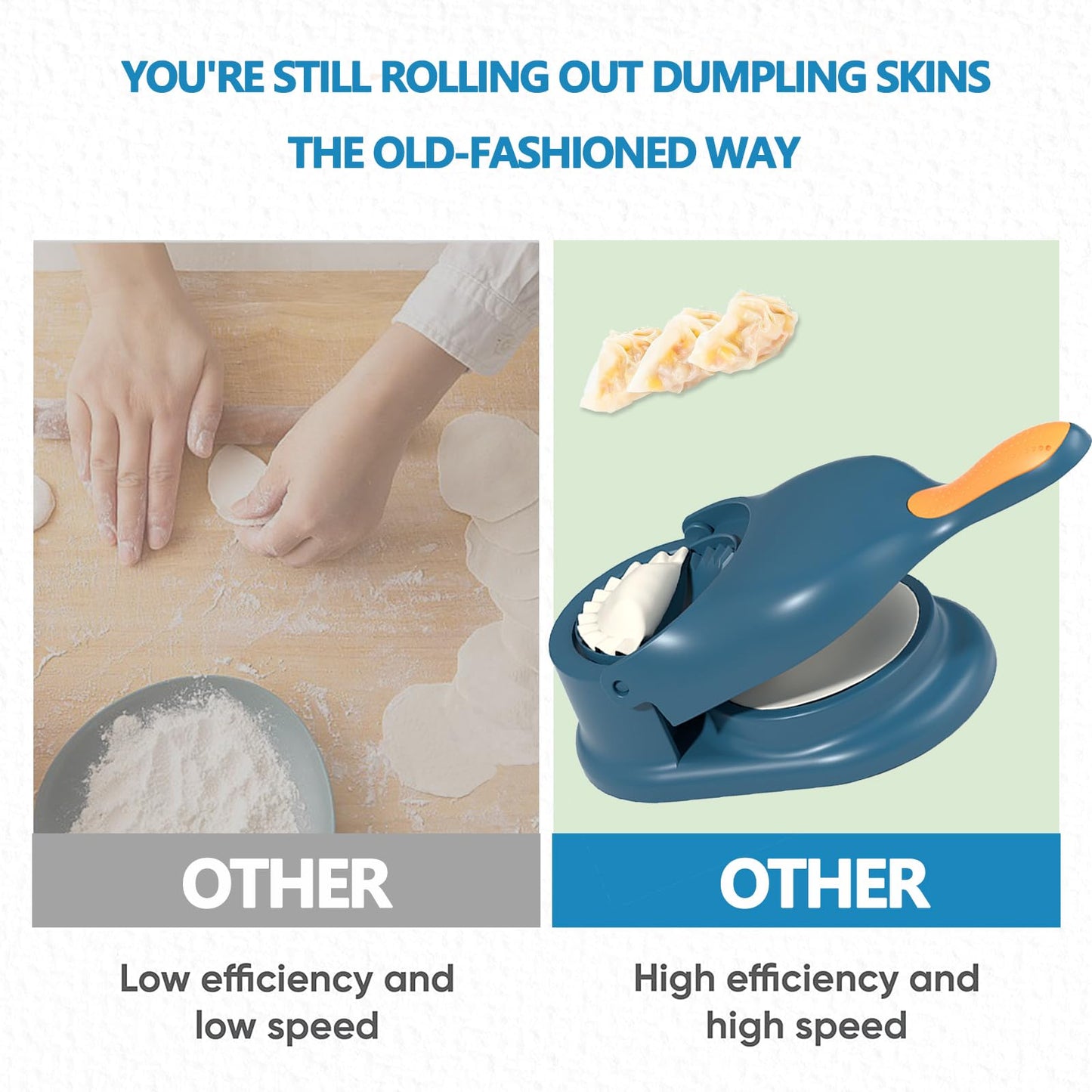 Dumpling Maker, Pelmeni maker, 2 in 1 Teigtaschenformer, Gyoza Maker,Maultaschen Former, DIY Knödel Skin Maker für Dumpling, Ravioli, Machen