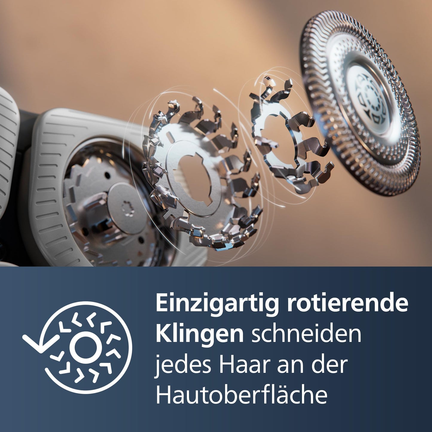 Philips Shaver S9000 – Elektrischer Nass-& Trockenrasierer für Männer, Dunkelchrom, Lift & Cut System, SkinIQ Technologie, Barttrimmer, Reinigungsstation, Ladestation & Reiseetui (Modell S9974/55)