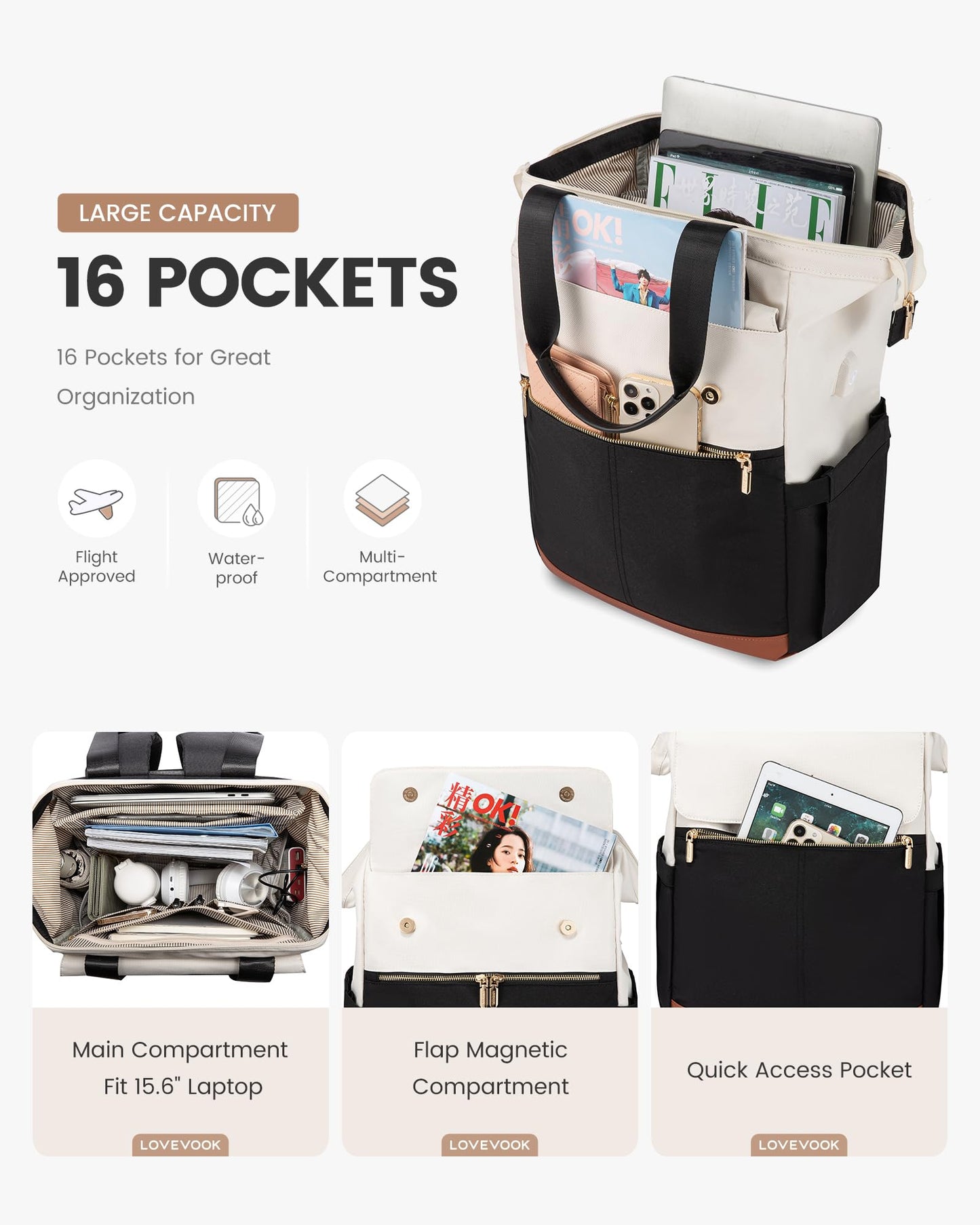 LOVEVOOK Women’s Laptop Backpack