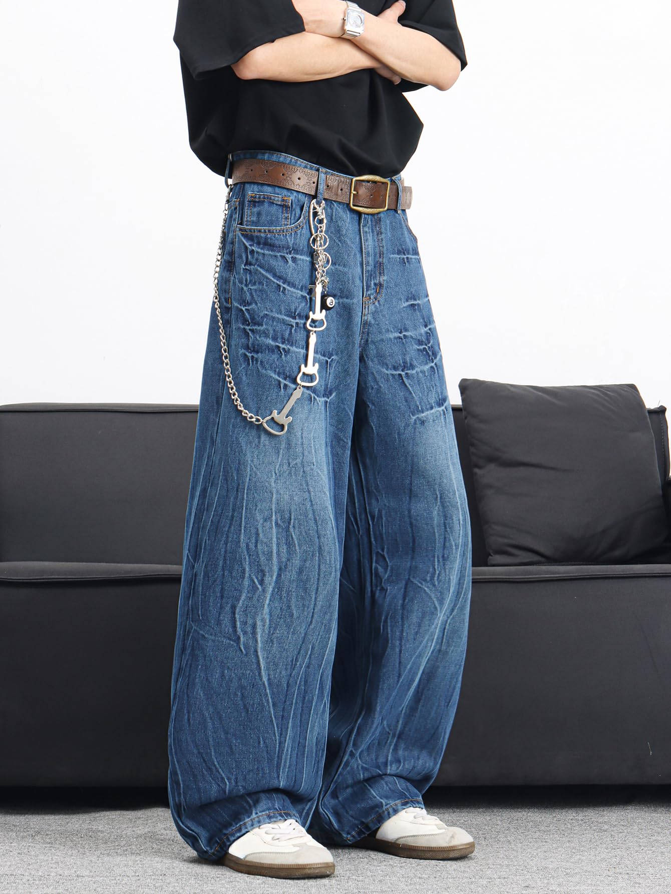 Zewool Men’s Distressed Baggy Jeans