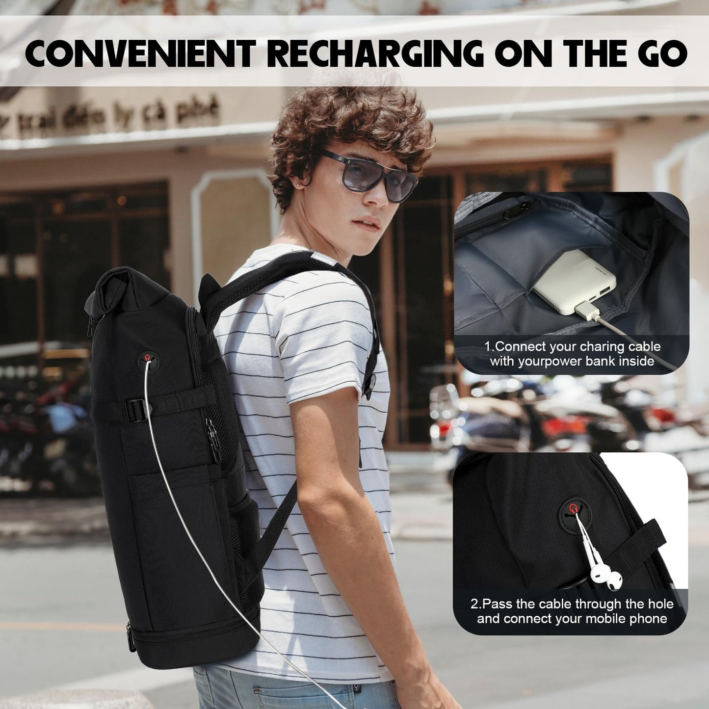 Myhozee Rolltop Backpack for Men and Women