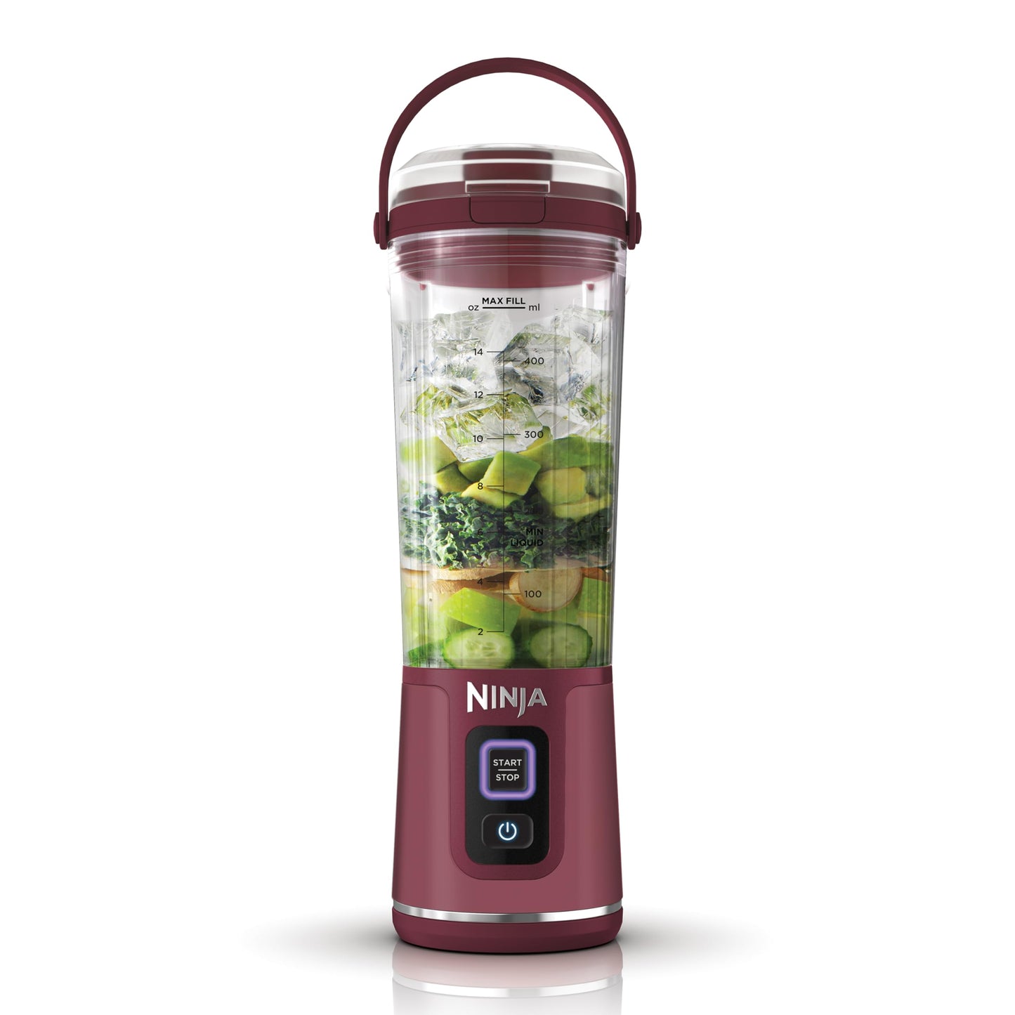 Ninja Blast Tragbarer Mixer / Blender / Smoothie Maker, 530ml Becher, Auslaufsicherer Deckel, Leistungsstarker Mini Standmixer, Kabellos & Wiederaufladbar, Zerkleinert Eis & Obst, Schwarz