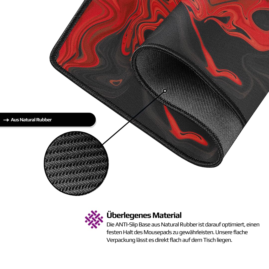 Nyfter - Liquid Gaming Mousepad 1200x600x3mm 3XL mauspad Gaming Premium Mauspad XXXL Wasserabweisend für Pro-Gamer