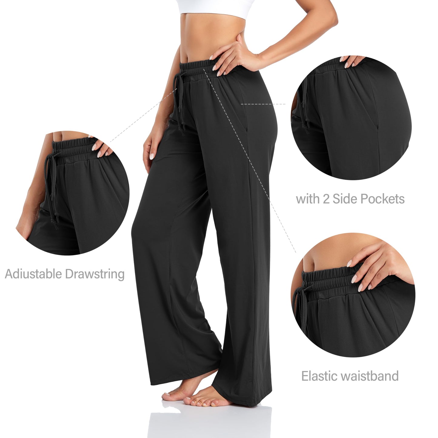 Women's Sweatpants – Casual Sport Pants with Elastic Waist