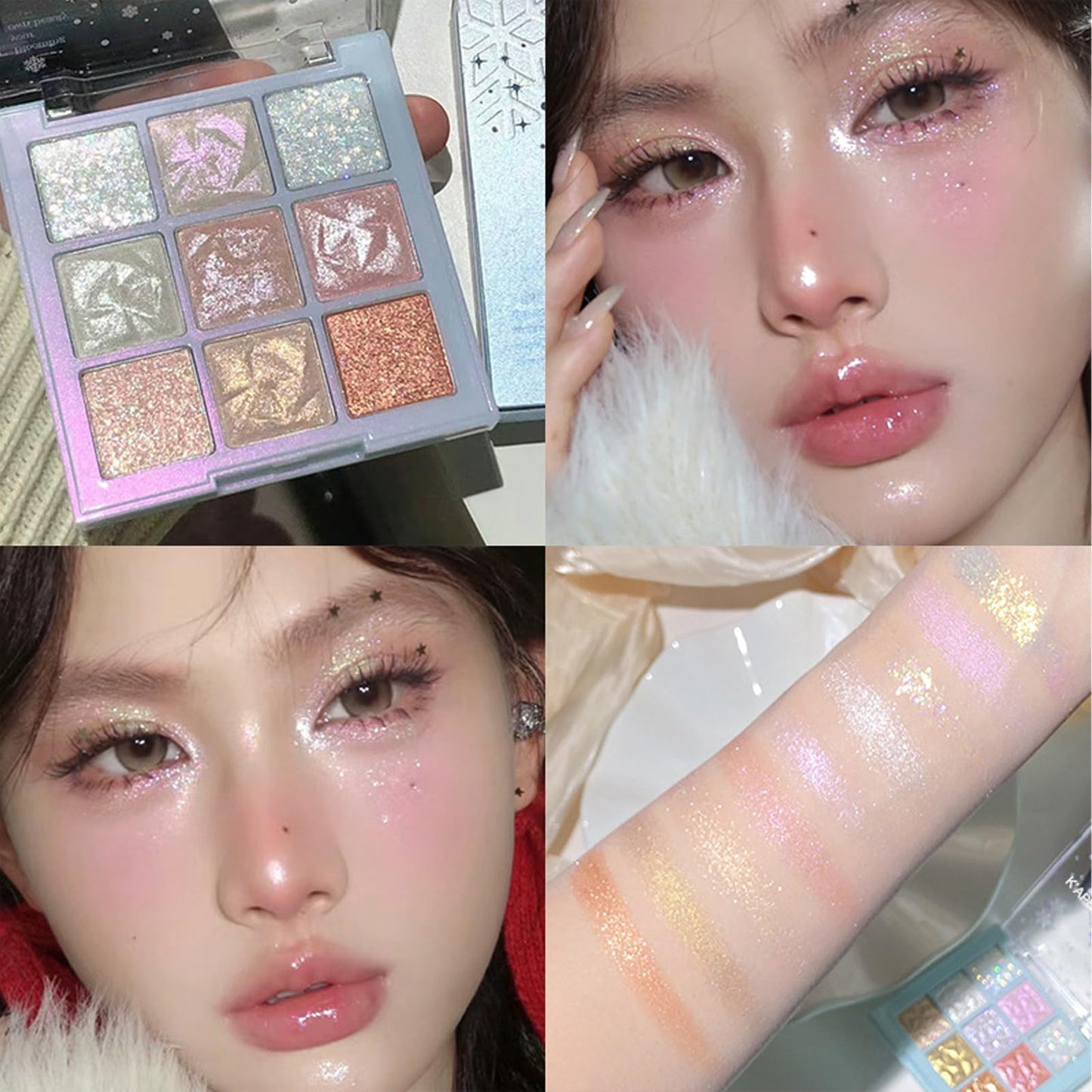Lilbitty Nude Brown Eyeshadow Palette – Rose Gold & Dark Brown Bronze Highly Pigmented Long-Lasting Cream Eyeshadow for Brown Eyes