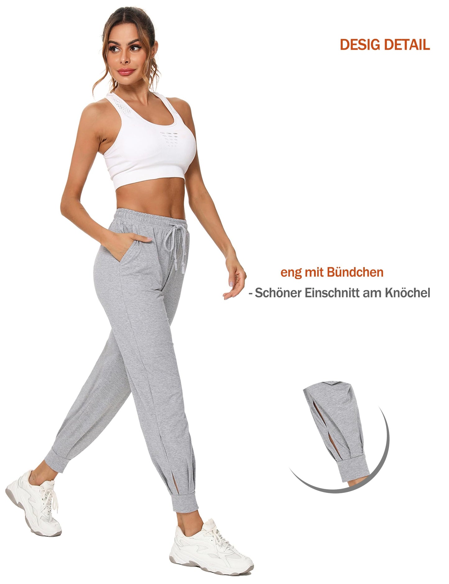 Aseniza Women's Jogging Pants – High Waist Cotton Sports Pants