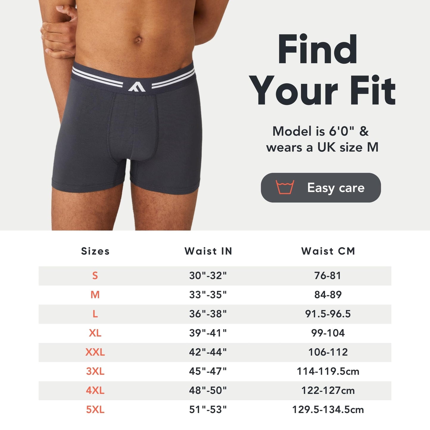 FM London 5-Pack Bamboo Men’s Boxer Shorts with Stretch-Fit Design
