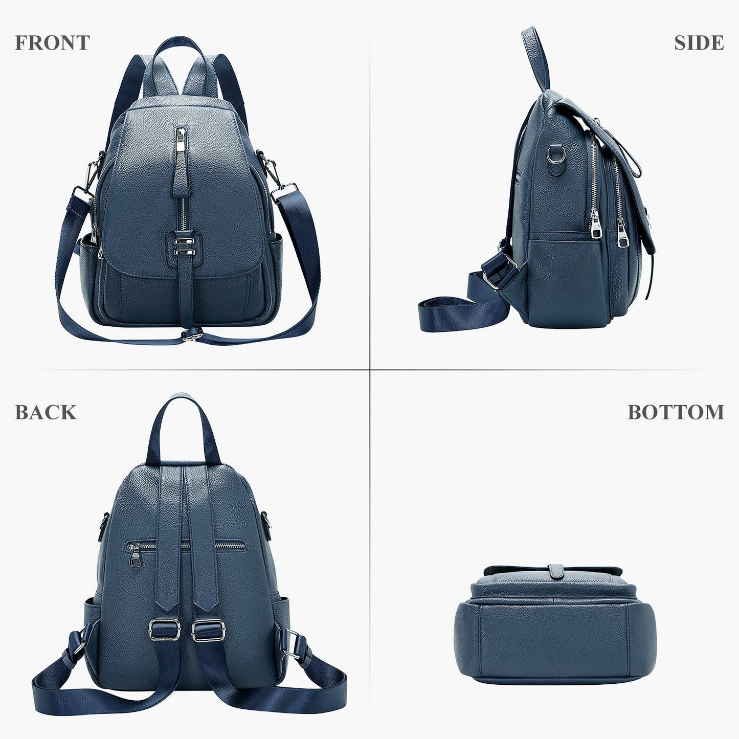 ALTOSY Genuine Leather Backpack Purse for Women