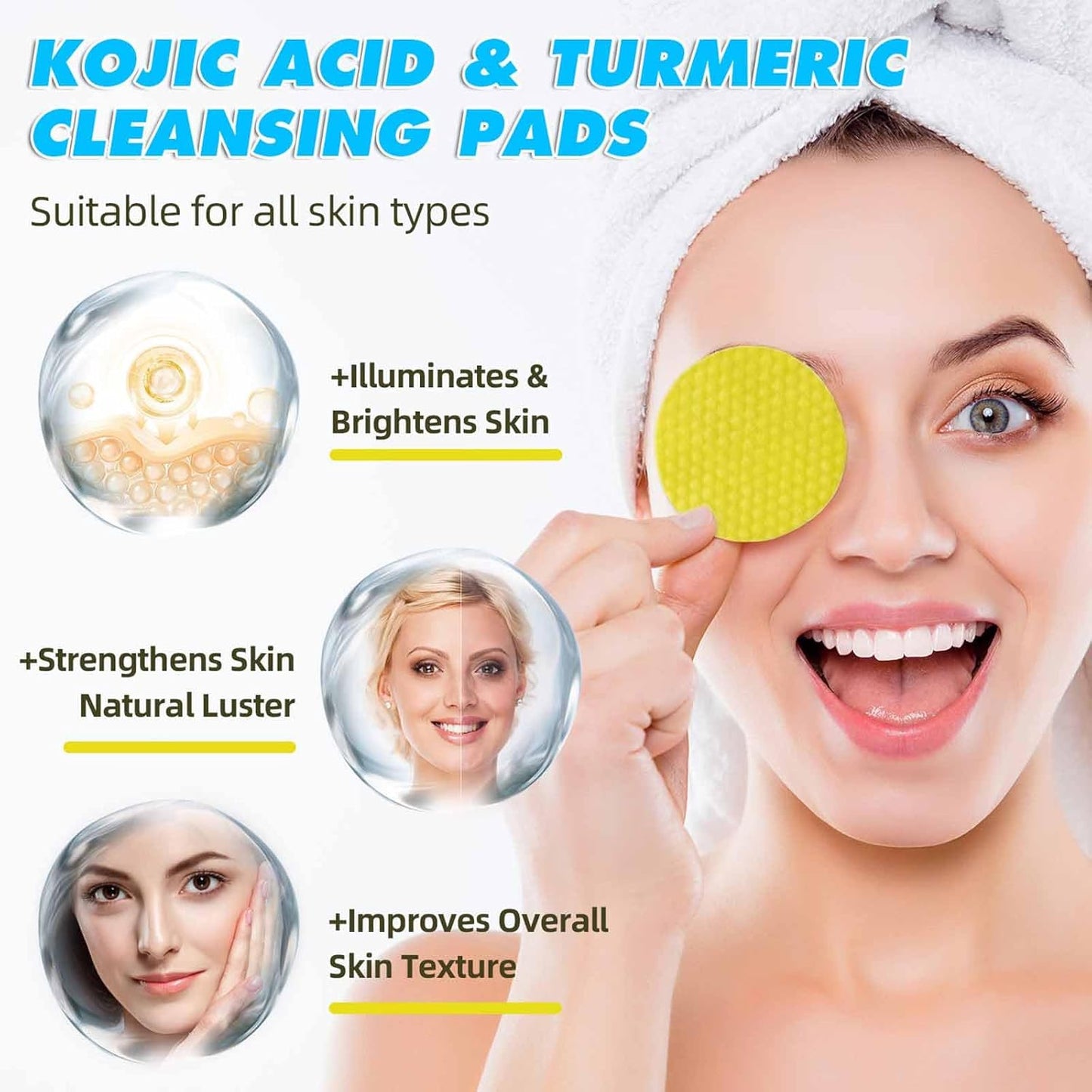 Turmeric Kojic Pads – Exfoliating & Brightening Skincare