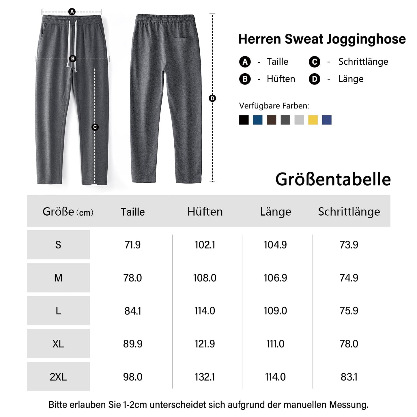 Men's Cotton Jogging Pants Sport Trousers