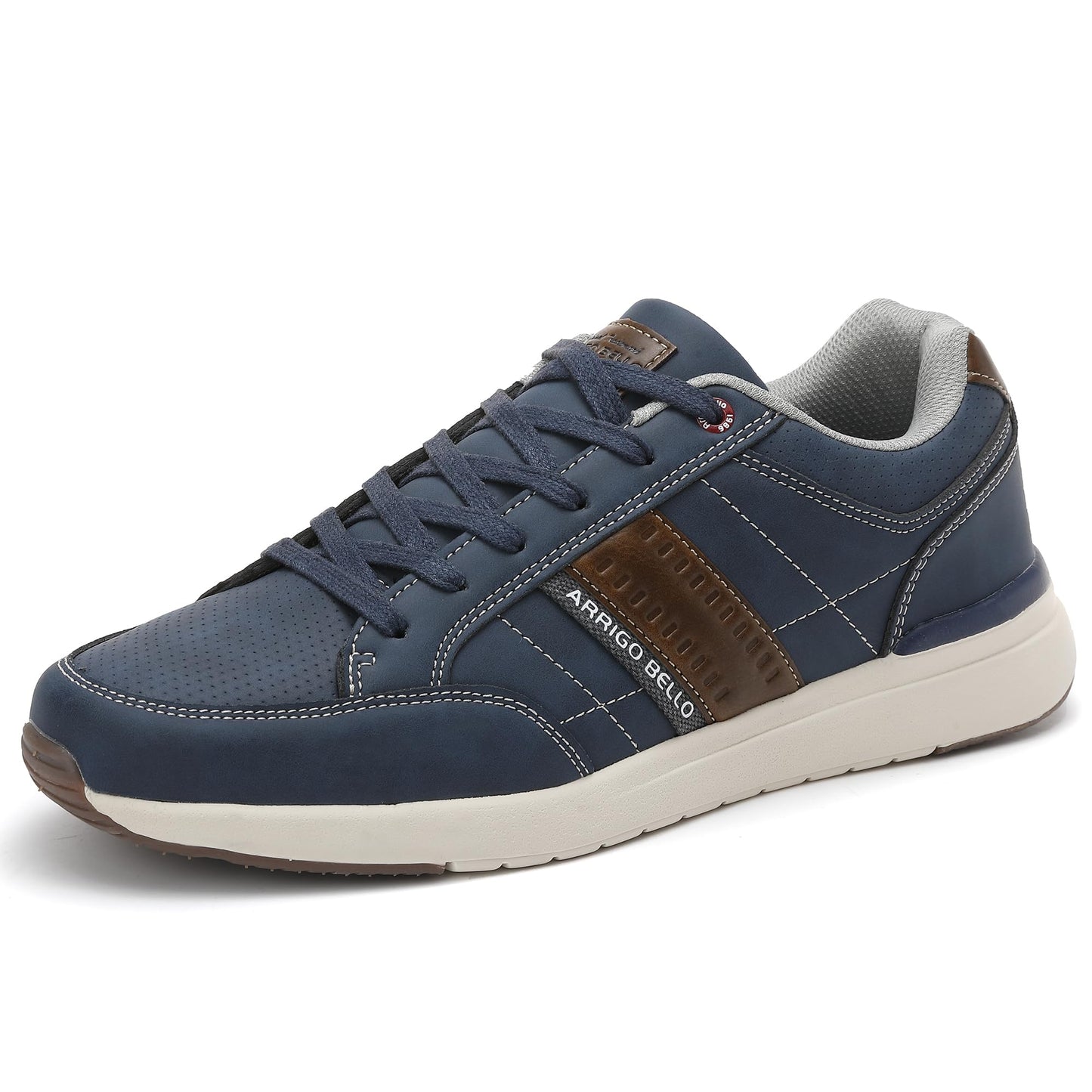 Men’s Casual Fashion Sneakers – Lightweight Non-Slip Faux Leather Shoes