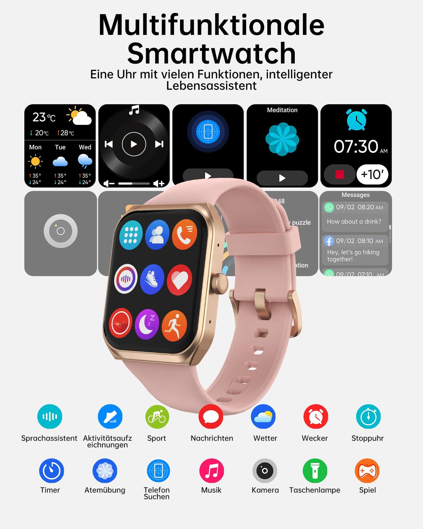 TUYOMA Smartwatch Herren mit Telefonfunktion - 1.91" Smart Watch IP68 Wasserdicht,24h Herzfrequenz, SpO2, Schlafmonitor,SchrittzäHler,112+ Sportarten,Spiele,Kompatibel mit Android IOS