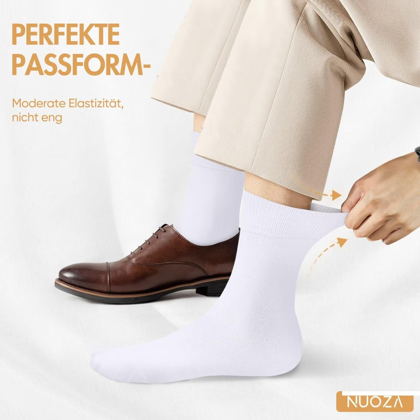 12 Pairs Cotton Sports Socks for Men – Breathable Black/White Business Socks