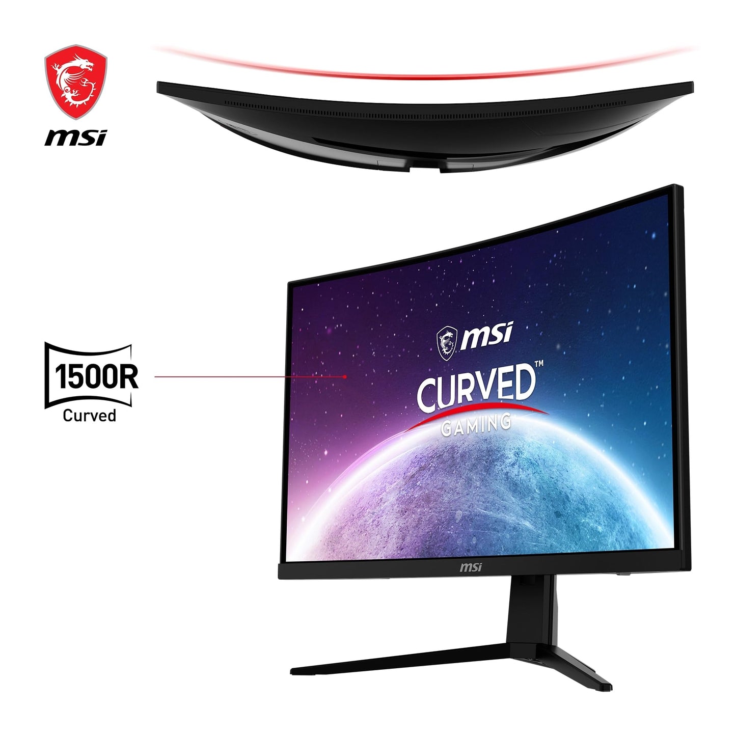 MSI G2422C 23,6 Zoll FHD Curved Gaming Monitor - 1500R 1920 x 1080 VA Panel, 180Hz / 1ms, Adaptive Sync - DP 1.2a, HDMI 2.0b CEC