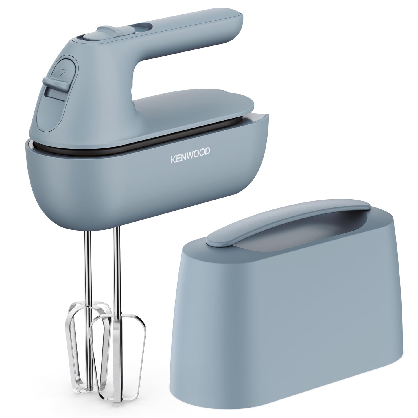 Kenwood MultiPro Go FDP22.130GY, Kompakt-Küchenmaschine nur 30cm hoch, zum Schneiden, Reiben, Pürieren und Teig Kneten, Express-Serve, 1,3 l Arbeitsbehälter, 650 W, Blau