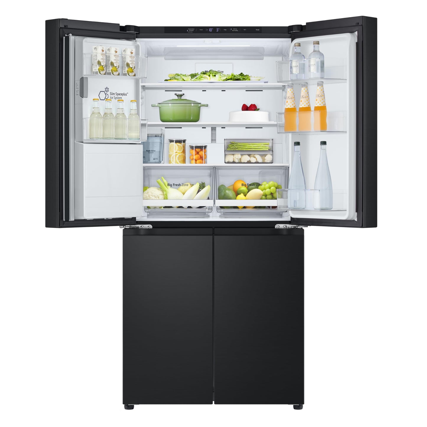 LG GML861EPPE Side by Side Slim Refrigerator, Class E, 506 L, Multi-Door Refrigerator with Freezer, Ice, Crushed Ice and Water Dispenser with UVnano, Total NoFrost, Smart Inverter Compressor, Wi-Fi