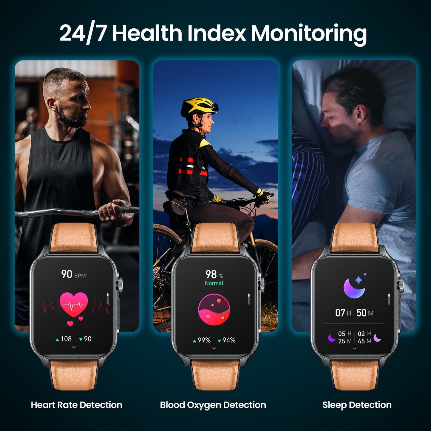 Smartwatch Herren Uhr Fitnessuhr Armbanduhr: Smart Watch Uhren Herrenuhr 1,93" Touchscreen mit Automatik Wasserdicht Schrittzähler Outdoor Sport Fitness Tracker Telefonfunktion Kompatibel Android iOS