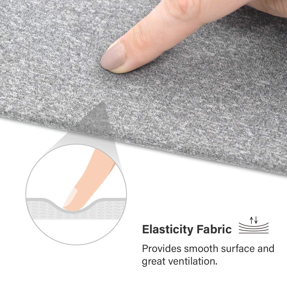 SenseAGE Mauspad mit Handauflage | Mousepad mit Kissen für Alle Maus | ergonomisch Mausunterlage gegen Handgelenkschmerzen für Büro/Homeoffice | Grau (225 x 155 mm)