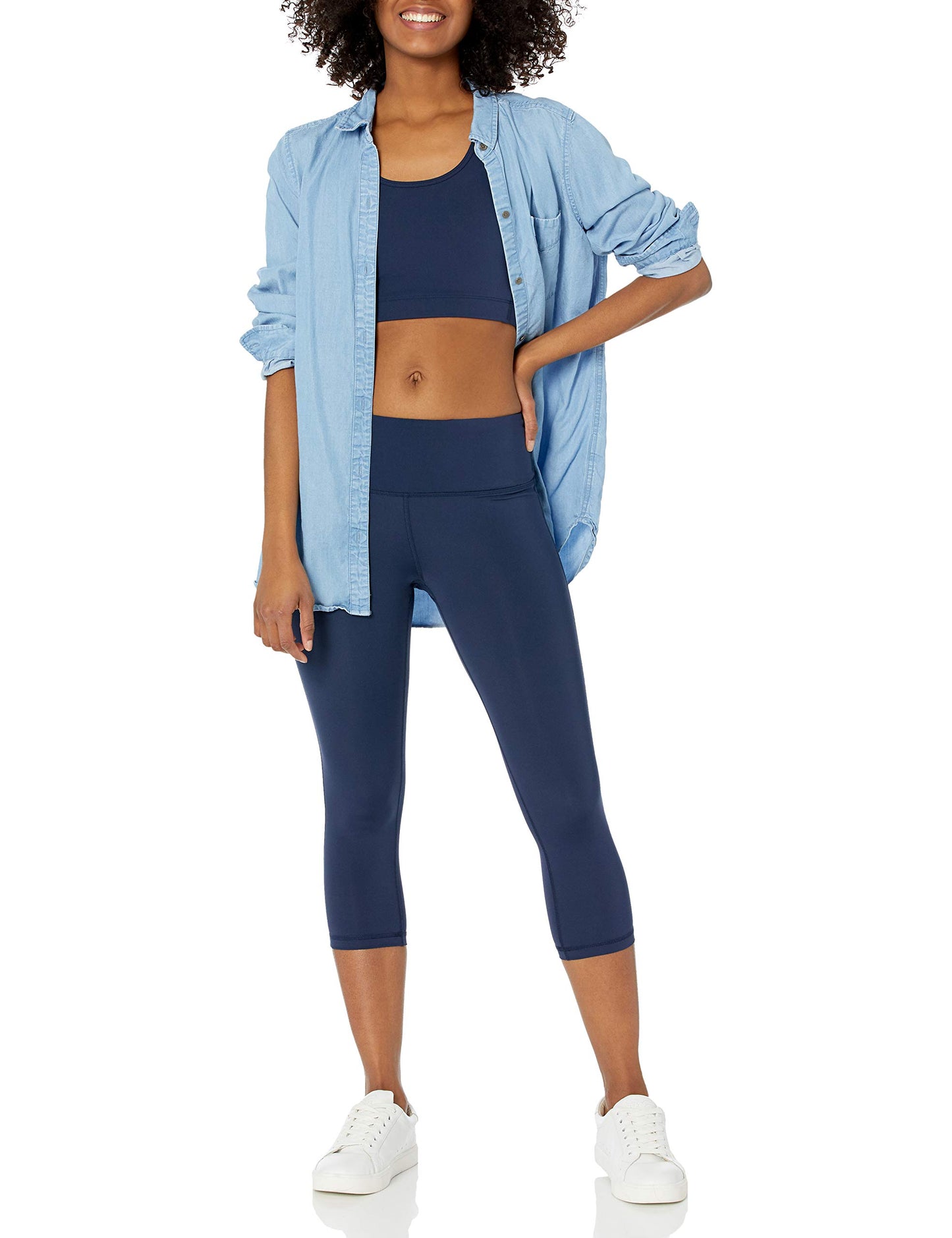 Essentials Women’s Active Sculpt Mid-Rise Capri Leggings