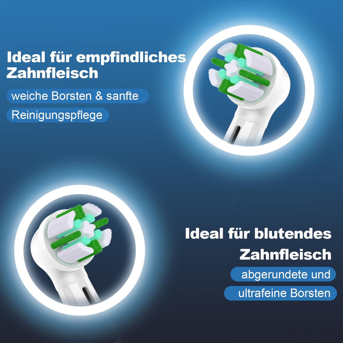 12er Aufsteckbürsten Kompatibel mit Oral B iO 3N 3 4 5 6 7 8 9 10 Series Zahnbürste Elektrische, IO Zahnbürste Aufsätze Für Zahnfleischpflege und Zahnreinigung (Schwarz/Weiß)