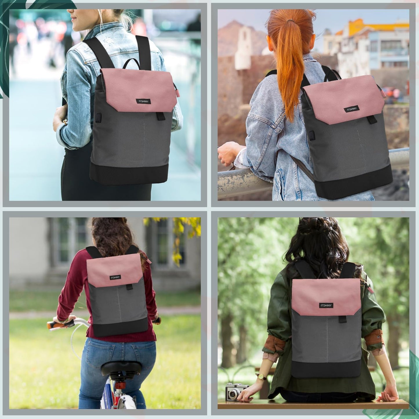 ITSHINY Waterproof Women’s Daypack – 16L Stylish Laptop Backpack
