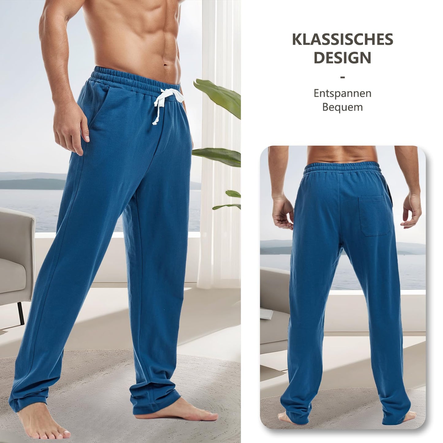 Men's Cotton Jogging Pants Sport Trousers