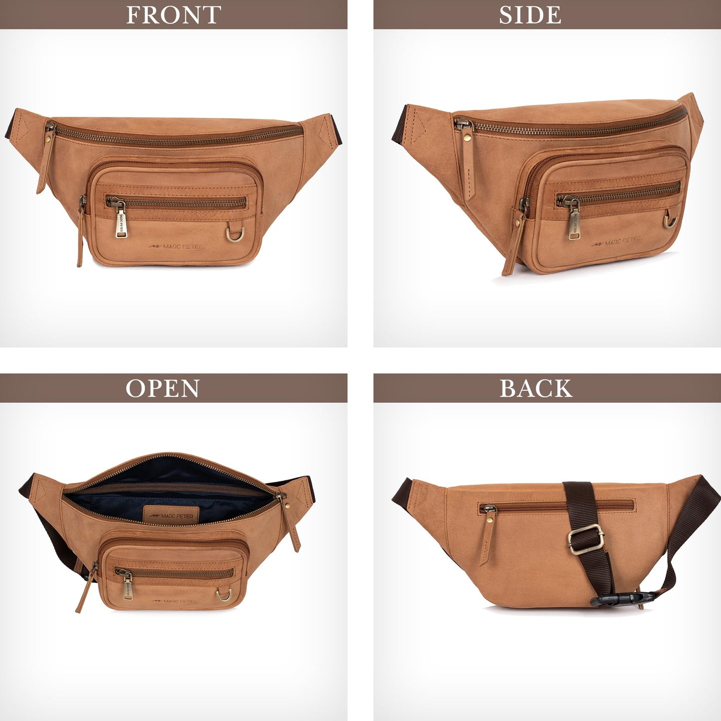 Marc Peter® Varadero Leather Waist Bag