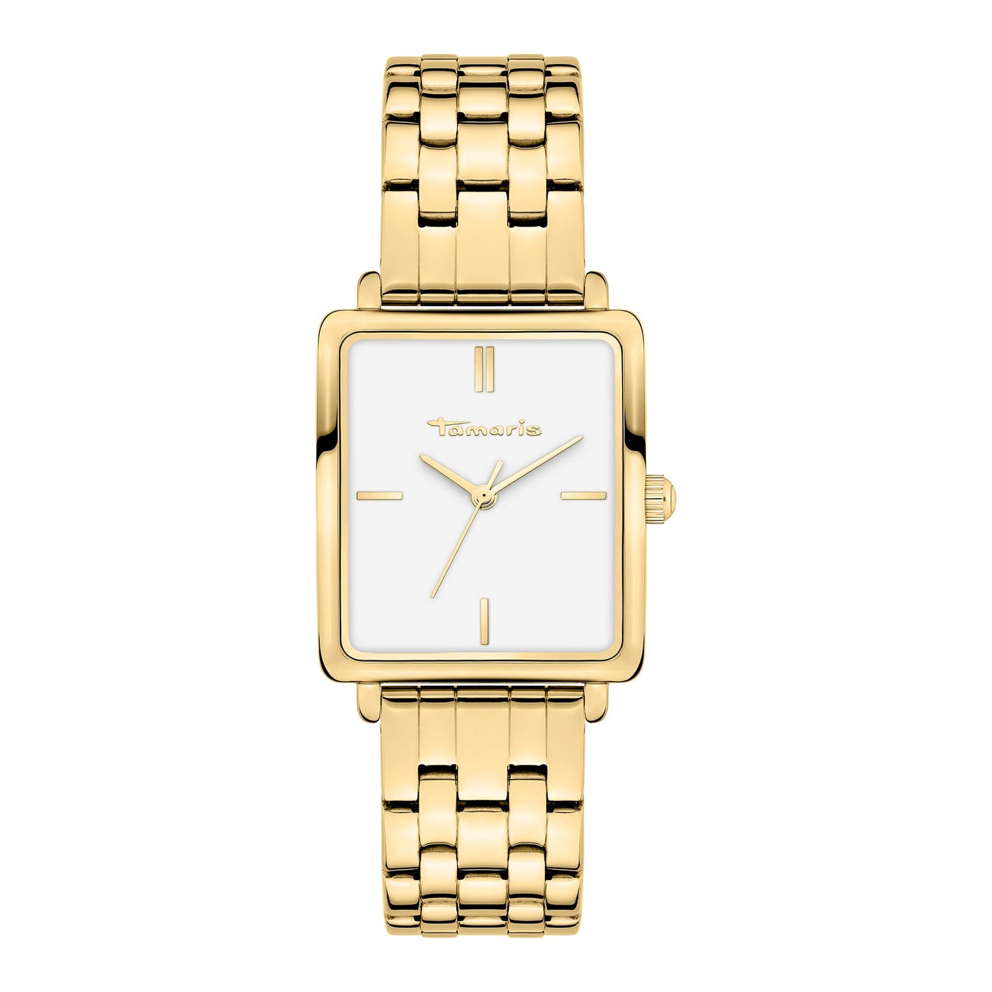 Tamaris ladies analogue wristwatch with quartz movement made of stainless steel with stainless steel bracelet