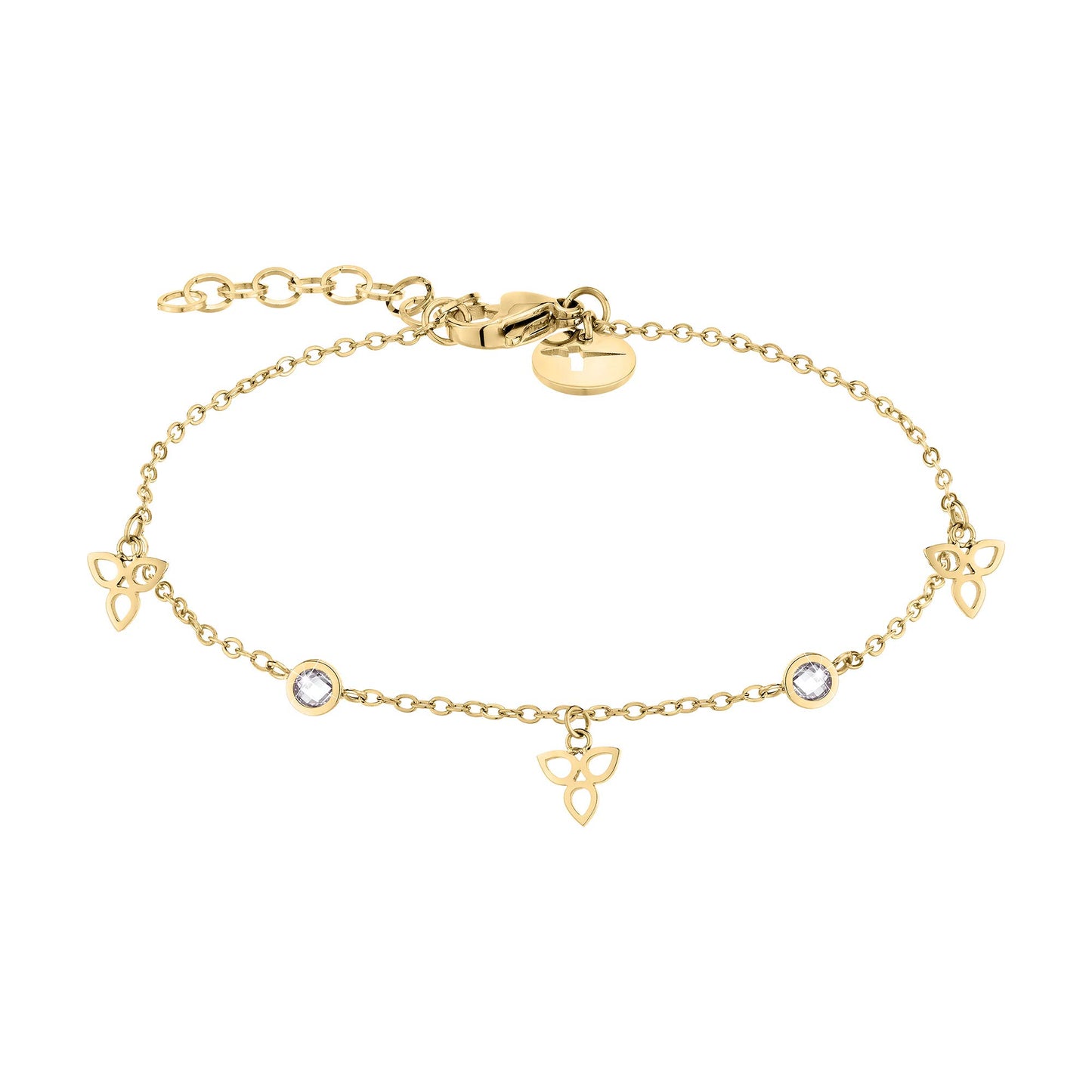 Tamaris Women’s Stainless Steel Flower Charm Bracelet
