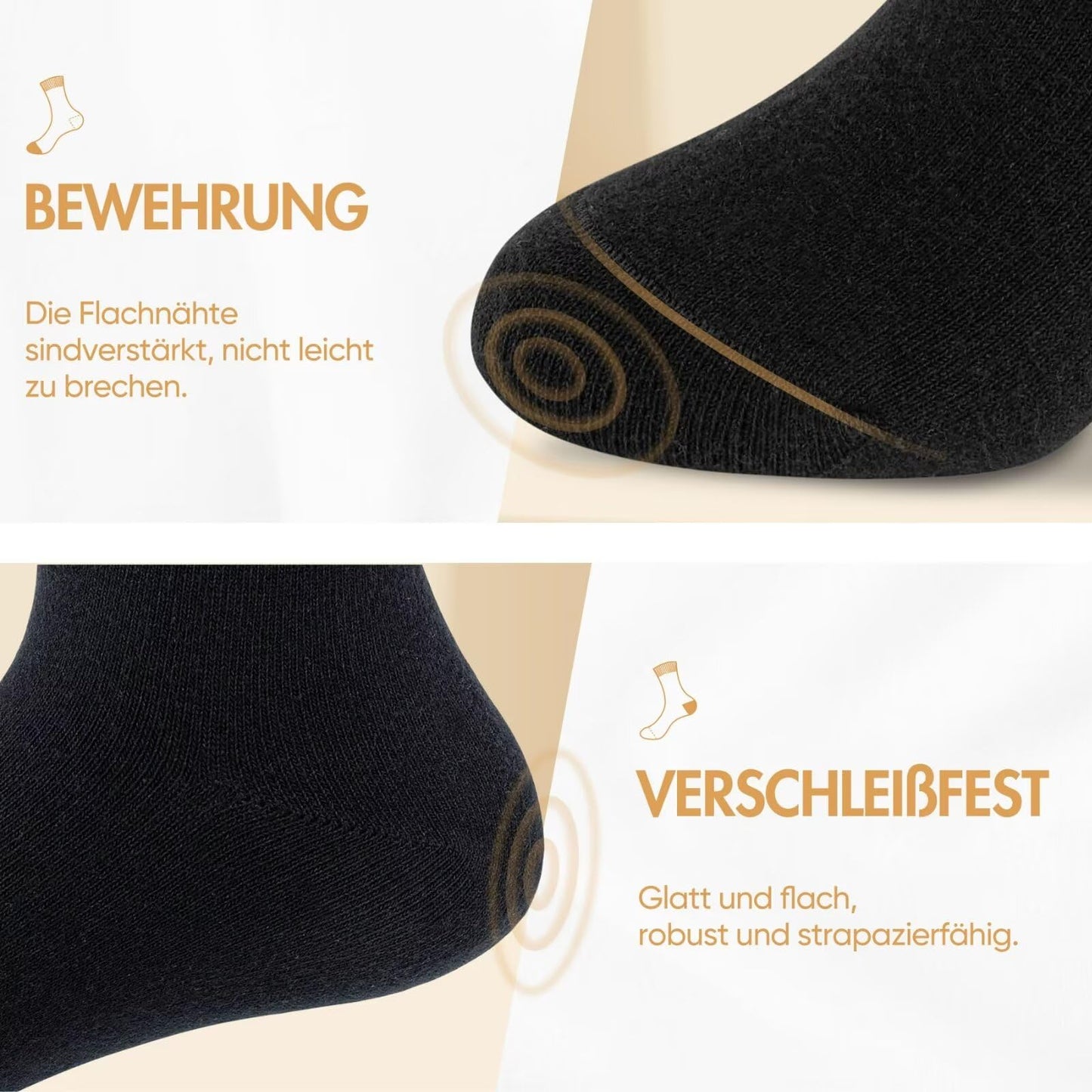 12 Pairs Cotton Sports Socks for Men – Breathable Black/White Business Socks