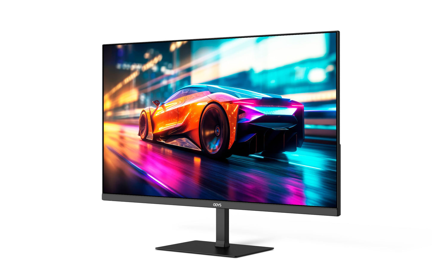 ODYS i27 Monitor - 27-Zoll-Bildschirm im rahmenlosen Design, Full HD, 100 Hz, mit HDR, IPS Panel, FreeSync, HDMI, USB-C, 3,5mm Audio