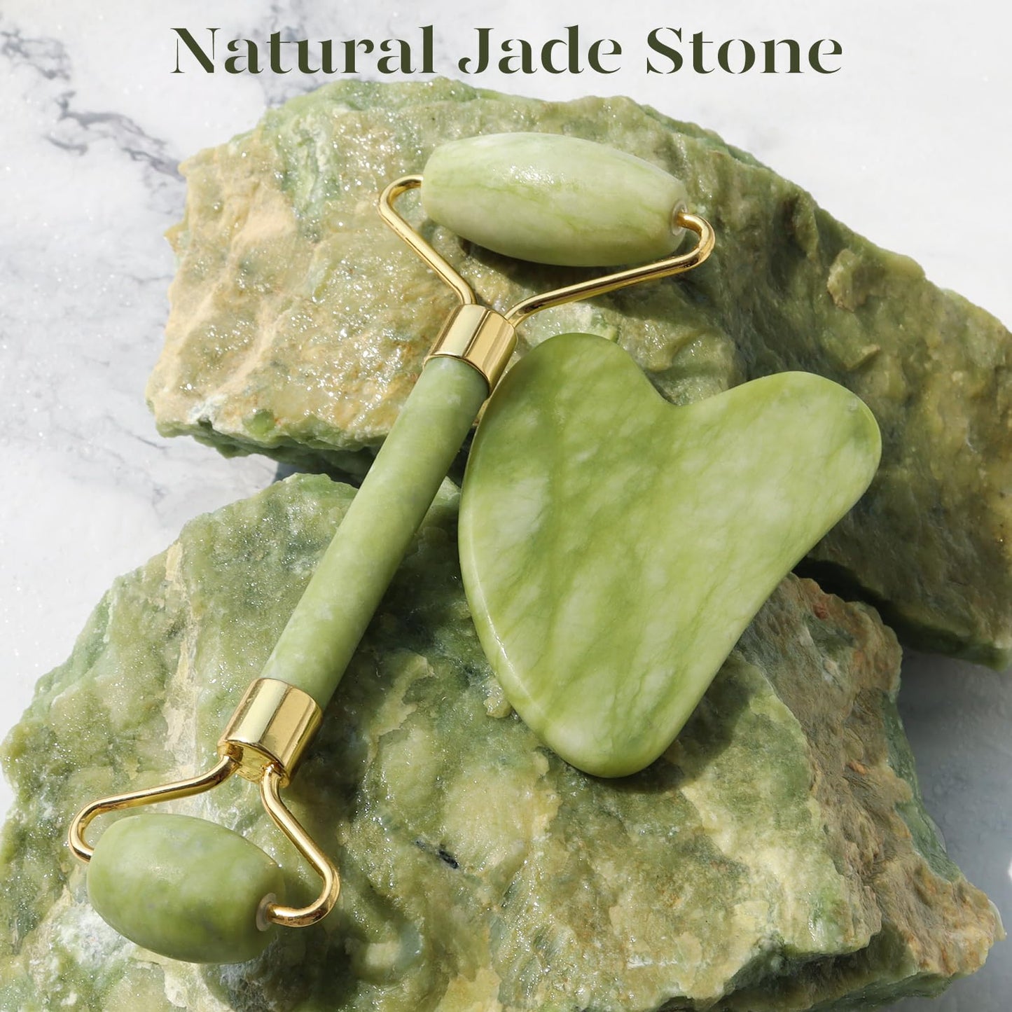 BAIMEI Jade Roller & Gua Sha Set