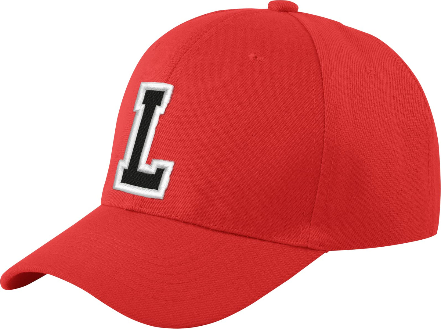 morefaz New Baseballkappe, rot, für Jungen, Mädchen, Kinder, Mütze, Unisex, A-Z, Alphabet