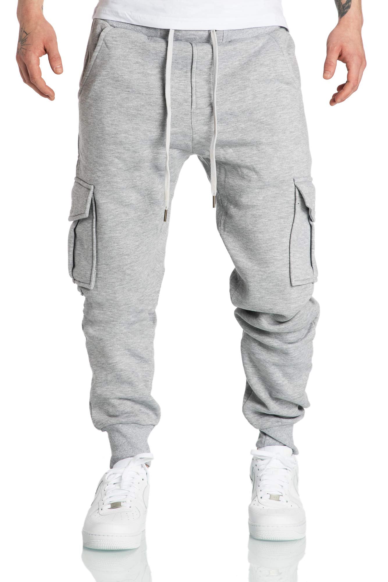 Amaci&Sons Men’s Cargo Jogger Sweatpants – Athletic Training Pants