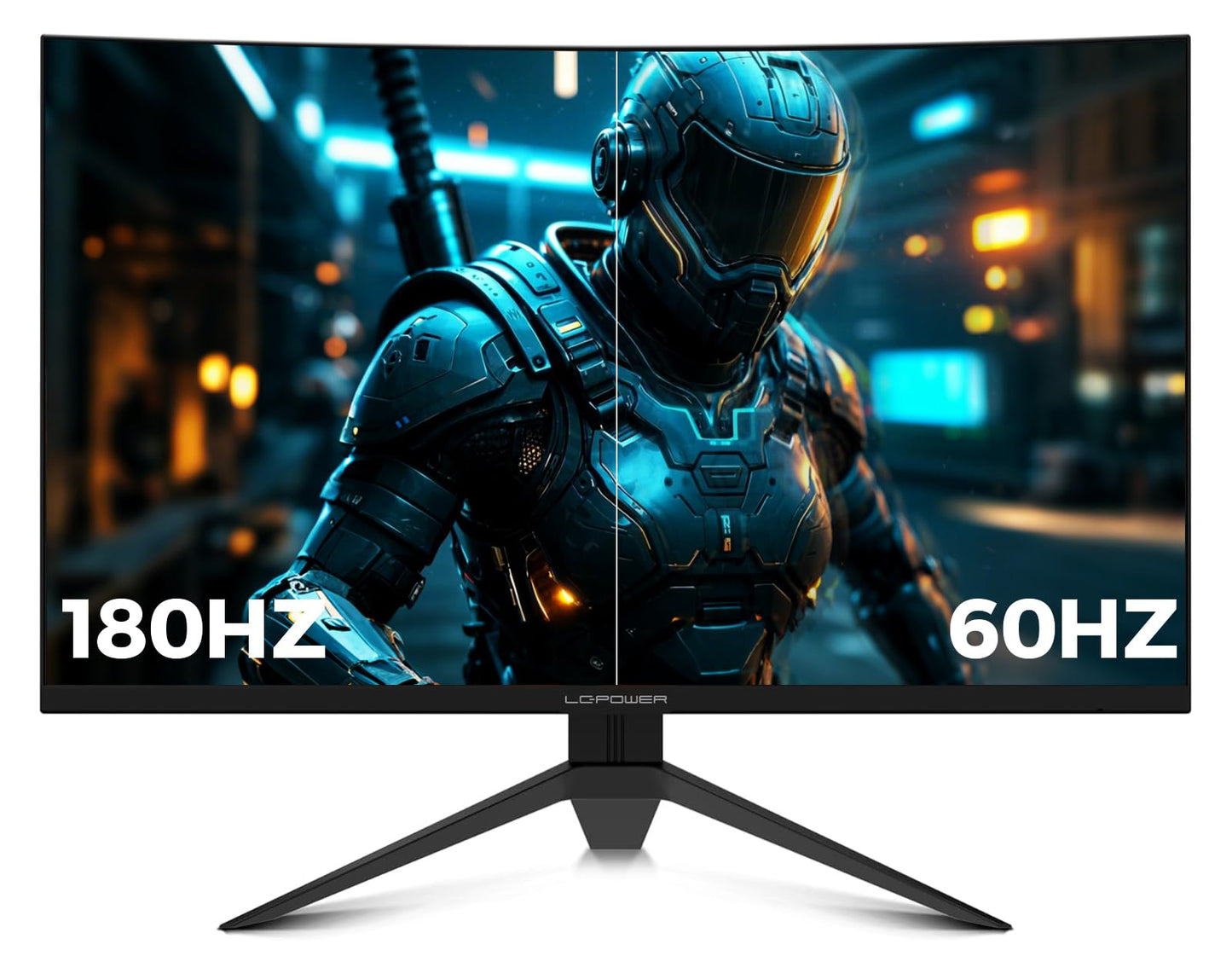 LC-POWER LC-M24-FHD-165-C-V2 24 Zoll Curved Gaming Monitor, FHD 1920x1080 Pixel, 1ms, 165Hz, AMD FreeSync, G Sync kompatibel, HDMI, Display Port, VESA