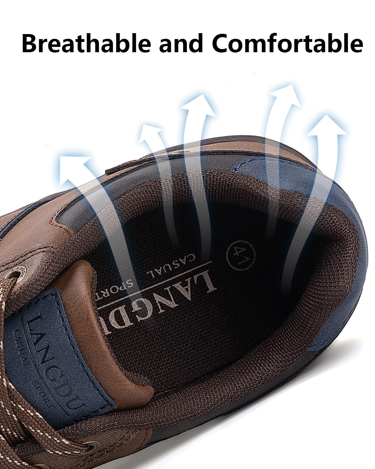 LANGDU Men’s Casual Sneakers – Lightweight Breathable Walking Sports Shoes