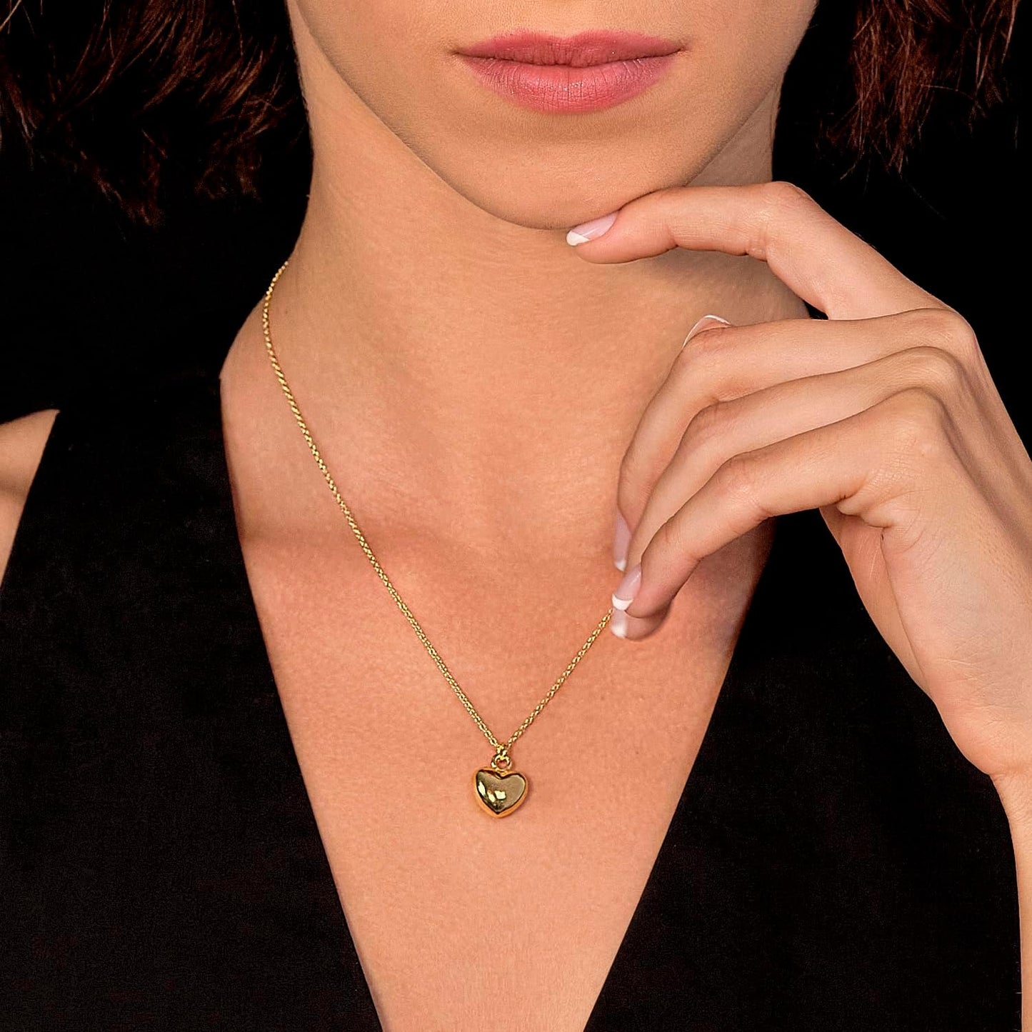MIORE Women's Gold Heart Necklace