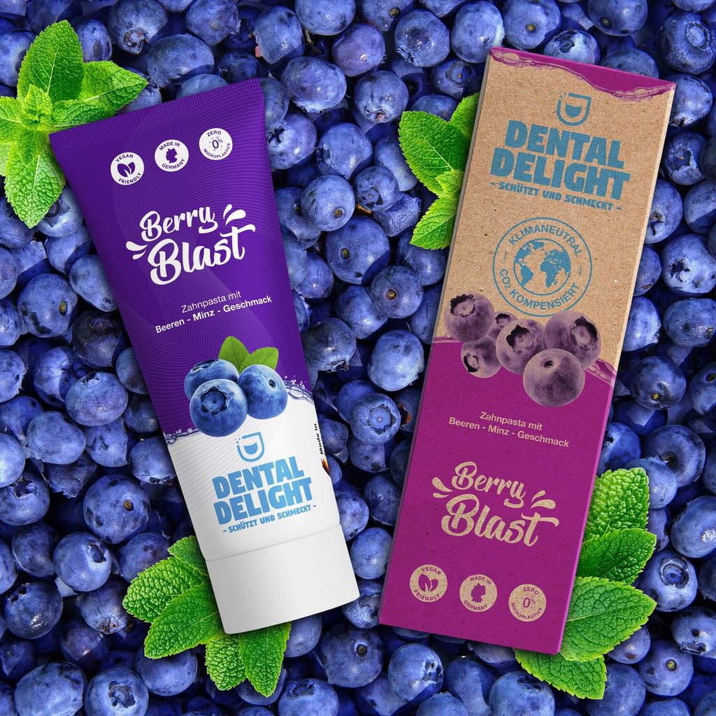 DENTAL DELIGHT Polar Punch Zahnpasta (TESTSIEGER), Vegane Zahnpasta mit Geschmack, Zahncreme (Minze, 4er Pack)
