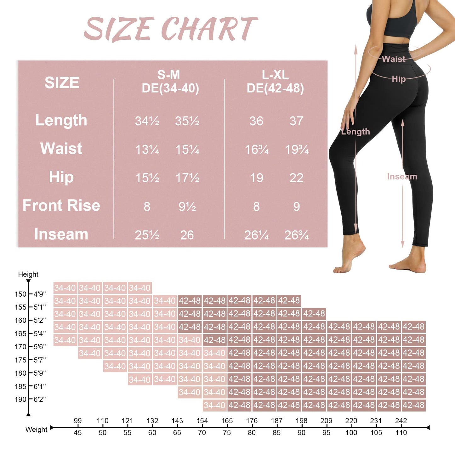 CAMPSNAIL Women’s 4-Pack High Waist Leggings