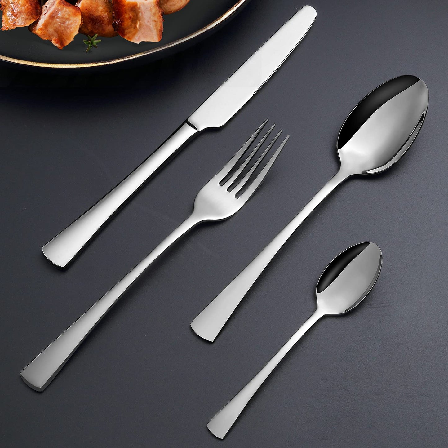 Bestdin Besteck Set 6 Personen, 30 teilig Edelstahl Besteckset, Essbesteck Set mit Messer Gabel Löffel, Hochwertiges Edelstahlbesteck, Spülmaschinenfest.