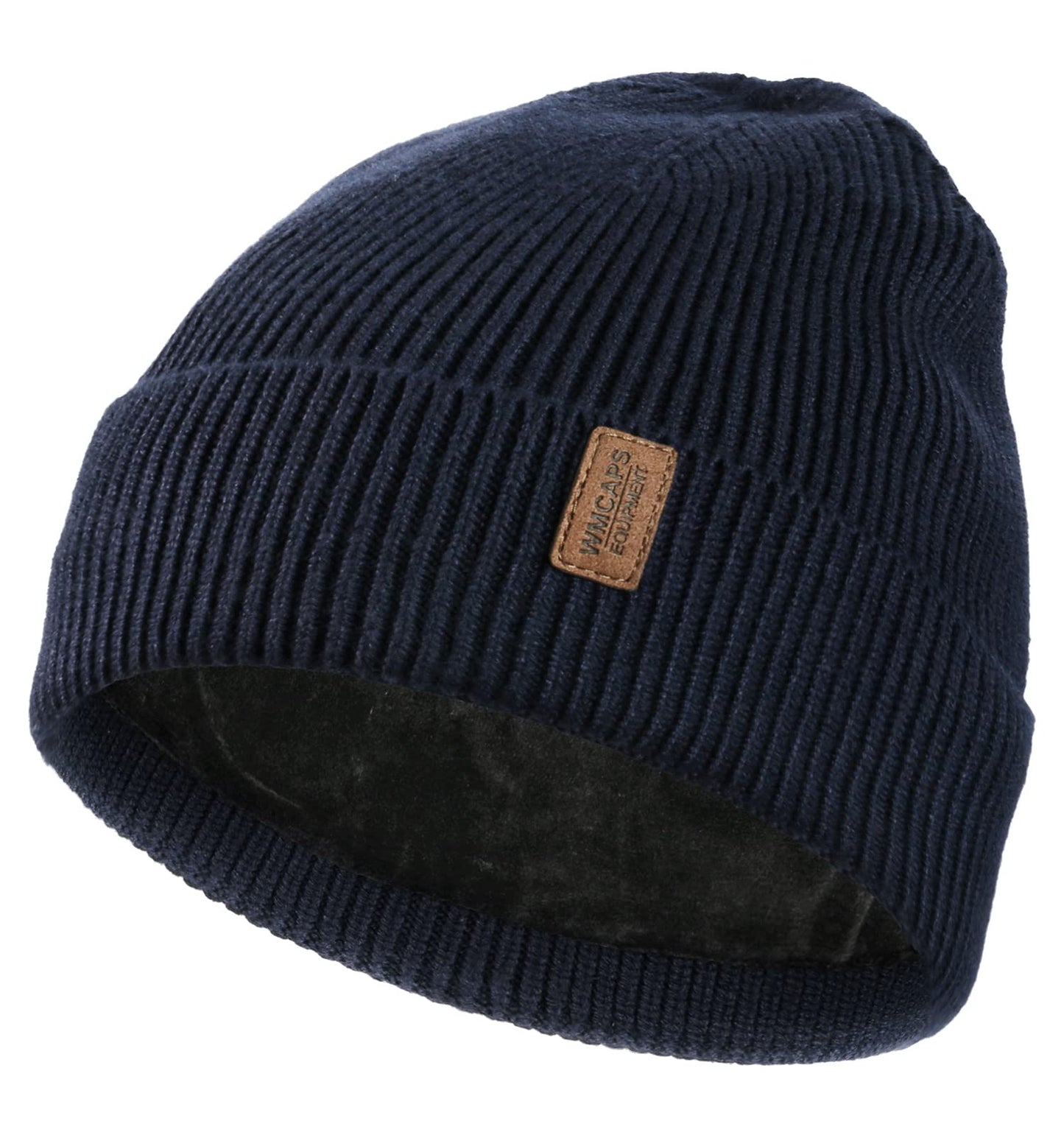 Wmcaps Beanie Mütze, Herren Winter Warme Unisex Wintermütze Strickmütze Dehnbare Weiche Wollmütze mit Bündchen und Dickem Warmem Futter Geschenk für Freundin männer Frauen