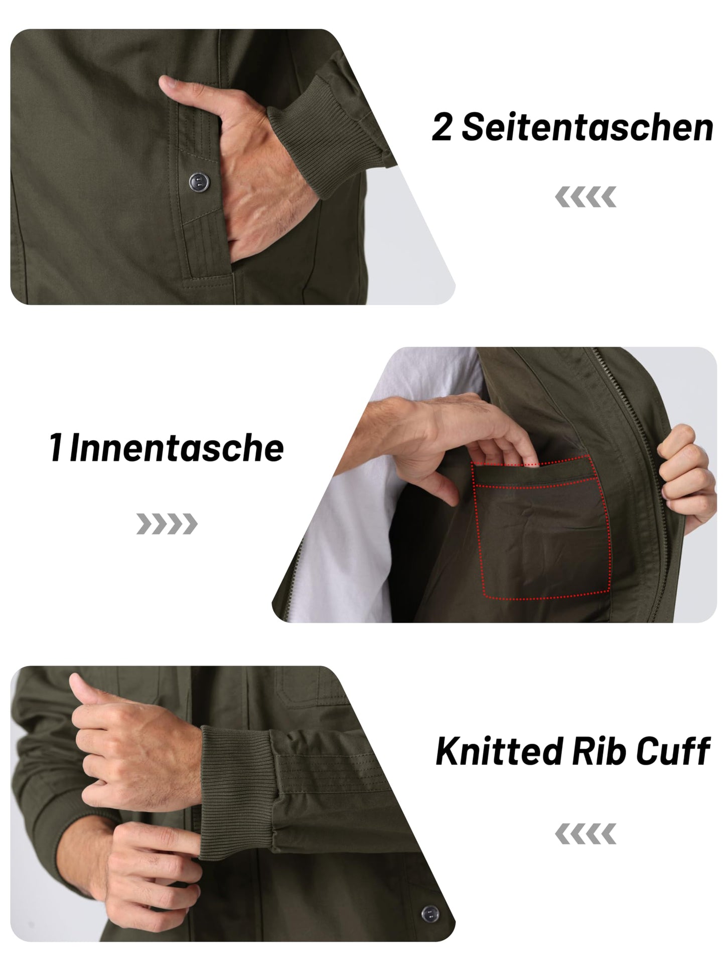 Men's Military Style Jacket – Windproof Utility Jacket